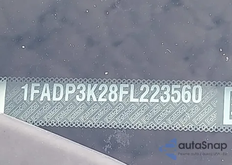 2015 Ford Focus Se z USA, uszkodzony, nr VIN 1FADP3K28FL223560